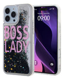 Encuentra la funda Liquid Quicksand Glitter BOSS LADY para iPhone 16 Pro en Xela Quetzaltenango.