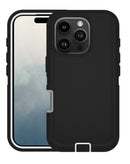 Protege tu iPhone 16 Pro con esta funda heavy duty en color negro y blanco en Xela Quetzaltenango.