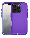 Protege tu iPhone 16 Pro con estilo con esta funda heavy duty en color morado y turquesa en Xela Quetzaltenango.