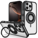 Protege tu iPhone 16 Pro con estilo con esta funda transparente con soporte de anillo en color negro en Xela Quetzaltenango.