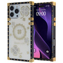 Funda lujosa acrilica con efecto espejo, brillante y antirayones iPhone 16 Pro (BLANCO)