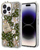 Encuentra la funda de silicona dura Crystal Flower Perfume para iPhone 16 Pro en Quetzaltenango.