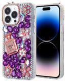 Funda de silicona rígida Crystal Flower Perfume PURPLE para iPhone 16 Pro en Xela, Quetzaltenango.