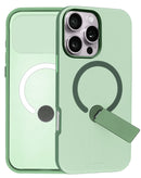 Funda antichoque rugged imantada con soporte iPhone 16 Pro Max (Verde)