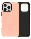 Funda MagSafe rosa mate Soft Touch para iPhone 16 Pro Max, con protección y carga inalámbrica.