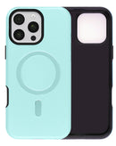 Case MagSafe mate de tacto suave color teal para iPhone 16 Pro Max. Protección elegante y carga magnética.