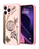 Funda de lujo con diamantes brillantes y anillo mariposa para iPhone 16 Pro Max en Quetzaltenango, Xela.