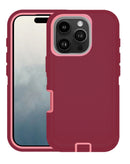 Protege tu iPhone 16 Pro Max con este resistente case heavy duty en color maroon y pink en Quetzaltenango.