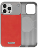 Funda metallic leather iPhone 16 Pro Max (BURGUNDY)