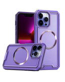 Case translúcido mate morado antideslizante para iPhone 16 Pro Max, compatible con carga inalámbrica SlowBack.