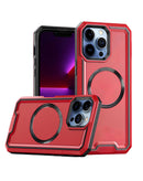 Funda mate roja translúcida antideslizante para iPhone 16 Pro Max con carga inalámbrica, SlowBack.