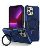Protege tu iPhone 16 Pro Max con este case rigido anticimpactos con soporte de anillo en color azul en Xela, Quetzaltenango.