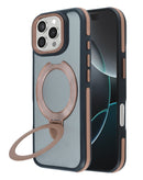 Funda transparente mate con soporte de carga inalambrica iPhone 16 Pro Max DARK BROWN
