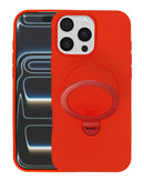 Funda Pastel Shield de fibra de carbono con soporte magnetico iPhone 16 Pro Max (RED)