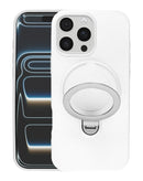 Funda Pastel Shield de fibra de carbono magnetica con atril iPhone 16 Pro Max (Blanco)