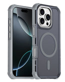 Case de carga wireless dual layer electrodeado con borde iPhone 16 Pro Max (GRAY)
