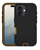 Protege tu iPhone 16 Plus con esta funda Heavy Duty en color negro y naranja en Quetzaltenango, Xela.