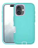 Protege tu iPhone 16 Plus con la funda heavy duty en color LIGHTTEAL & PINK en Xela.