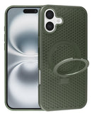 Protege tu iPhone 16 Plus con este case de disipación térmica con soporte en color verde en Quetzaltenango.