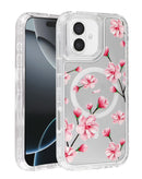 Encuentra la funda transparente Flower Design con cargador inalámbrico para iPhone 16 Plus Style 1 en Xela Quetzaltenango.