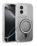 Protege tu iPhone con estilo con una funda bumper con carga inalámbrica y glitter líquido en color negro en Xela Quetzaltenango.