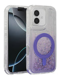 Encuentra la funda protectora con carga inalámbrica glitter liquid bumper para iPhone 16 Plus en Xela Quetzaltenango.