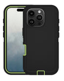 Protector resistente para iPhone 16 Pro en color negro y verde en Xela Quetzaltenango.