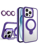 Encuentra la mejor funda transparente magnética con 2 soportes y lente de cámara para iPhone 16 Pro en Xela Quetzaltenango.