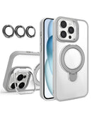 Protector magnético transparente con 2 soportes y lente de cámara para iPhone 16 Pro en Xela Quetzaltenango.