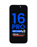Pantalla Soft OLED iPhone 16 Pro, sin IC, compatible con True Tone, para reparación de móviles.