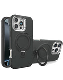 Protege tu celular con una funda heavy duty con soporte de carga inalámbrica en color negro en Quetzaltenango.