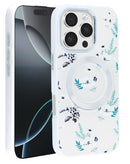 Protege y carga tu iPhone 16 Pro / 17 con este case de carga sin cable con diseño de flores en color blanco en Xela Quetzaltenango.