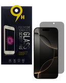 Vidrio templado de privacidad 2.5D para iPhone 16 Pro/17, pack de 10, protección pantalla.
