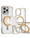 Encuentra la funda magnética clara y delgada con soporte para cámara tipo caballete para iPhone 16 Pro en Xela, Quetzaltenango.