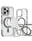 Protege tu iPhone 16 Pro con esta funda magnética transparente con soporte para cámara en Xela Quetzaltenango.