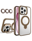 Funda transparente magnetica con 2 soporte y lente de camara DESERT TITANIUM iPhone 16 Pro Max