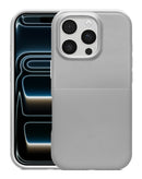 Case gris oscuro de textura magnética para iPhone 16 Pro Max, ofrece protección y sujeción segura.