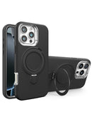 Funda heavy duty con carga inalambrica y soporte iPhone 16 Pro Max (Negro)