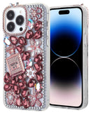 Funda Crystal Flower de silicona rigida ROSE GOLD iPhone 16 Pro Max