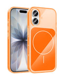 Estuche magnético transparente SlowBack para iPhone 17 con chip IC, protección duradera y carga inalámbrica.
