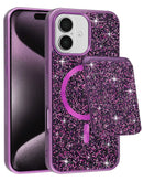 Protege tu iPhone 17 con estilo en Xela Quetzaltenango con la funda Magnetic Diamond de doble capa color PURPLE.