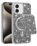 Encuentra la funda magnética Diamond dual layer en color plateado para iPhone 17 en Xela, Quetzaltenango.