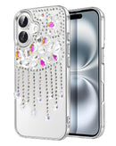 Tapa trasera Luxury Diamond Pendant Tassel Crystal - SILVER iPhone 17