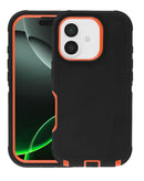 Protege tu iPhone 17 con resistente case heavy duty en color negro y naranja en Xela Quetzaltenango.
