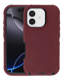 Protector resistente para iPhone 17 en color MAROON y negro, ideal para proteger tu dispositivo en Xela Quetzaltenango.