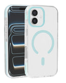 Protege tu iPhone 17 con un elegante case crystal clear con Magsafe en color azul claro en Xela Quetzaltenango.