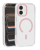Protege tu iPhone 17 con estilo en Quetzaltenango con esta funda de color rosa con marco de cristal claro y tecnología Magsafe.