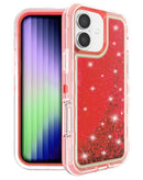 Protege tu iPhone con estilo con la funda bumper de glitter líquido rojo en Xela Quetzaltenango.