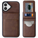 Funda cartera de cuero con soporte iPhone 17 (Marron)
