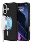 Funda full cover de cuero con carga inalambrica iPhone 17 Negro
